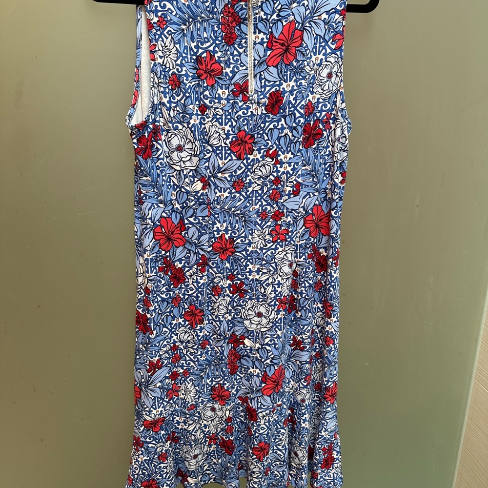 Tommy Bahama Blue and Red Floral Midi Dress - Picture 3 of 7